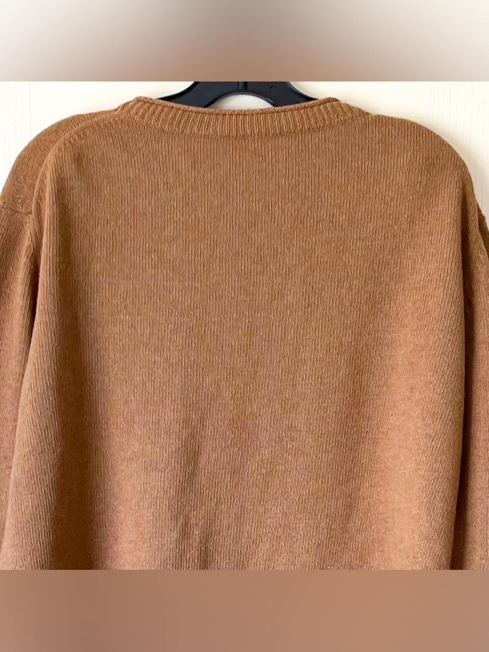 Jenni Kayne Everyday Sweater Wool Cashmere Blend Camel Pullover Large EUC - Picture 6 of 9